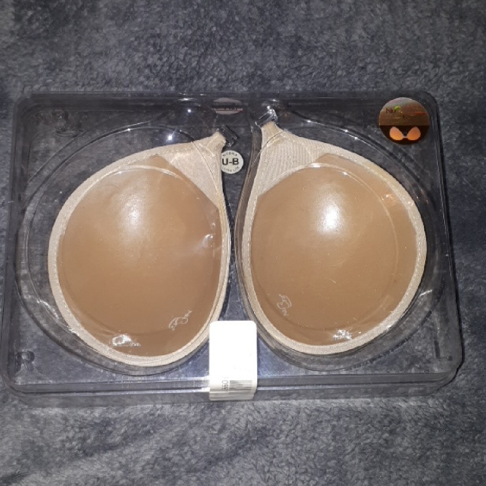 NuBra Tan Backless, Strapless, Self-adhesive Bra Size B NIB